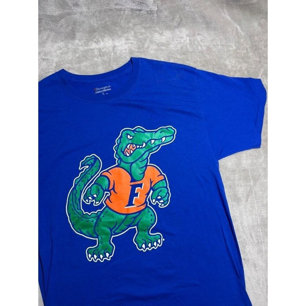 Champion Florida Gators Shirt Men Large Blue UF College Athletic Graphic